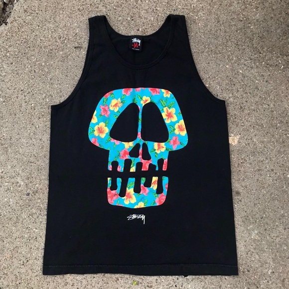 Stussy Other - Stussy skull graphic sleeveless shirt / tank Sz M